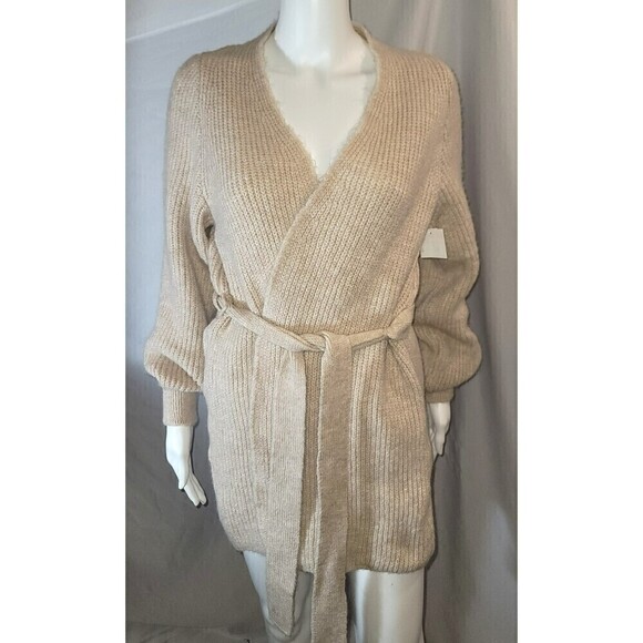 NWT Topshop Oversized Ribbed Open Front Cocoon Cardigan - Size 0-2 - Picture 1 of 12